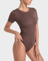 Seamless Round Neck Short Sleeve Bodysuit